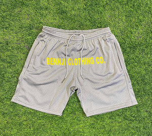 Bennji mesh shorts Grey & Yellow