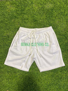 Bennji Mesh Shorts White & Tiffany Blue